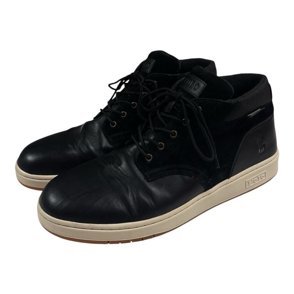 Polo Ralph Lauren Men's Waterproof Leather Suede Sneaker Boots Size 14